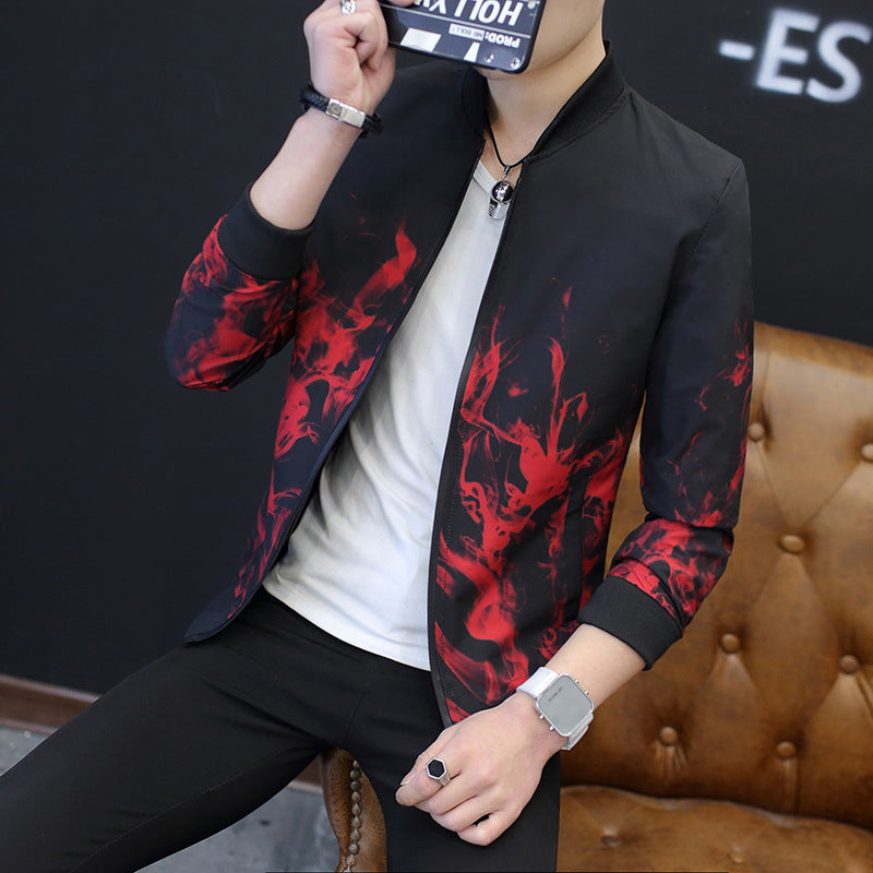 Herren Stylische Jacke mit kreativen grafischen Motiven Echoarchiv