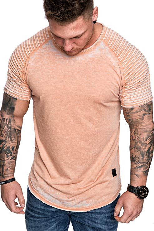Herren Sportliches T-Shirt mit strukturiertem Schulterdesign Echoarchiv