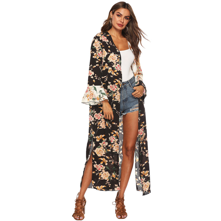 Damen floraler Kimono von Echo Archiv