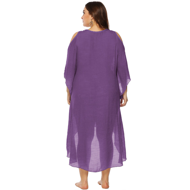 Damen mit floralem Stickdesign Strandüberwurf Echo Archiv