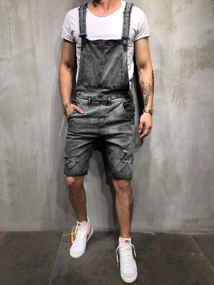Herren Denim-Latzhose im modernen Used-Look