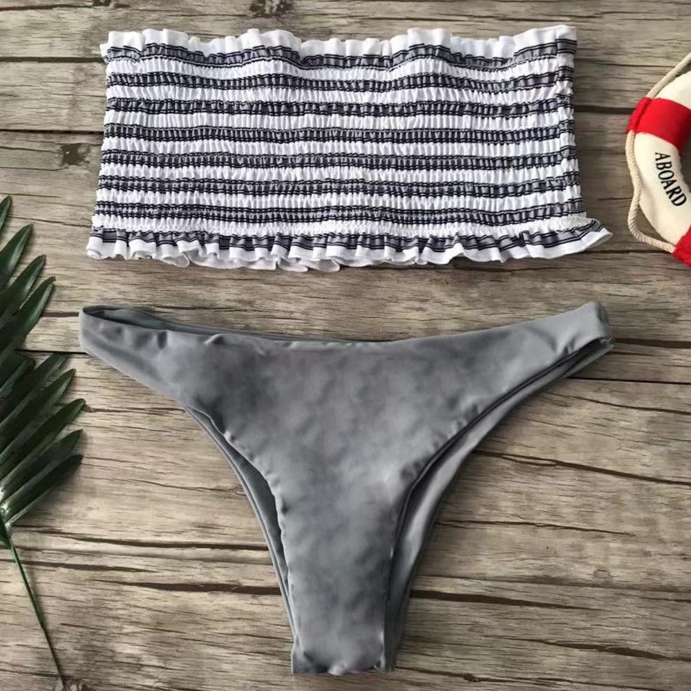 Damen Bandeau-Bikini-Set mit feinem Rüschen-Design Echo Archiv