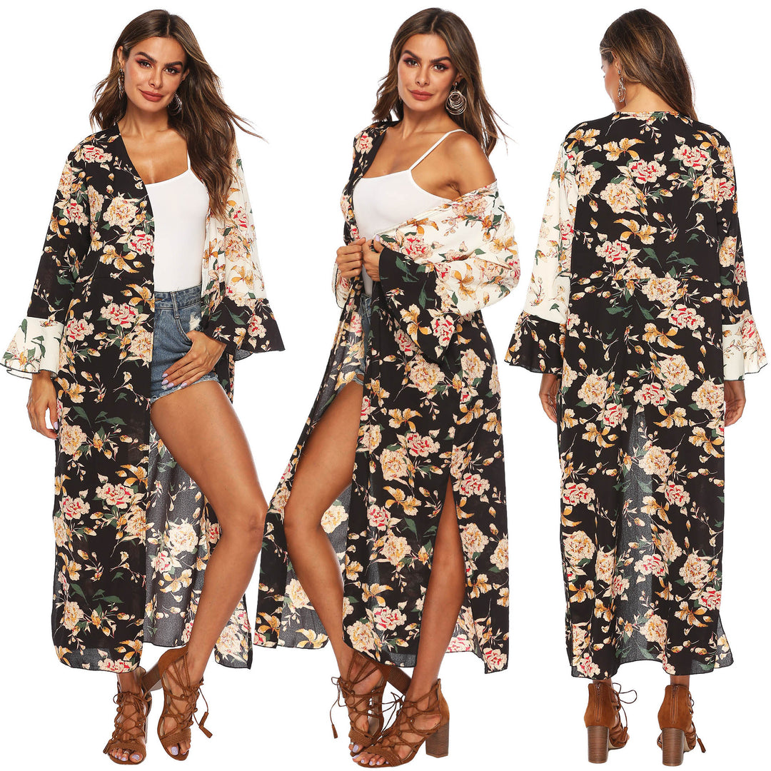 Damen floraler Kimono von Echo Archiv