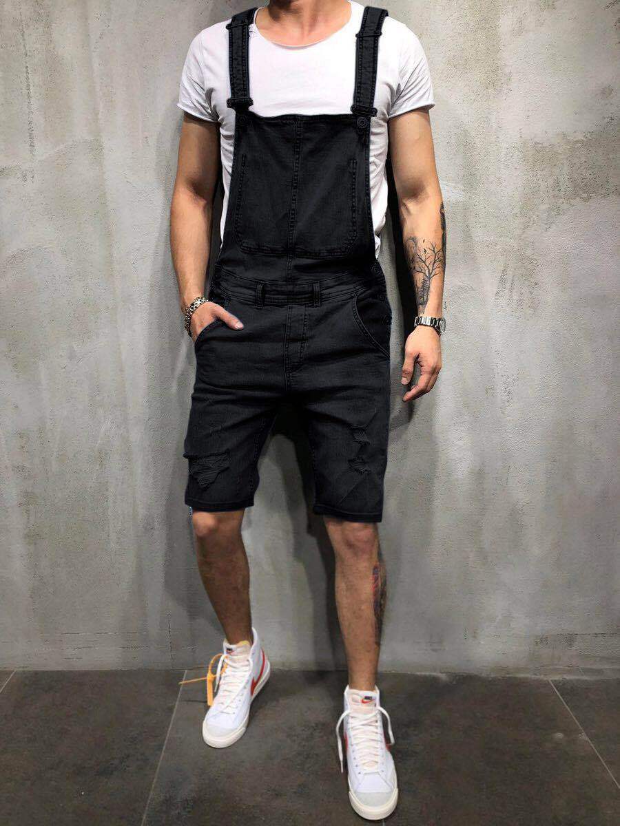 Herren Denim-Latzhose im modernen Used-Look