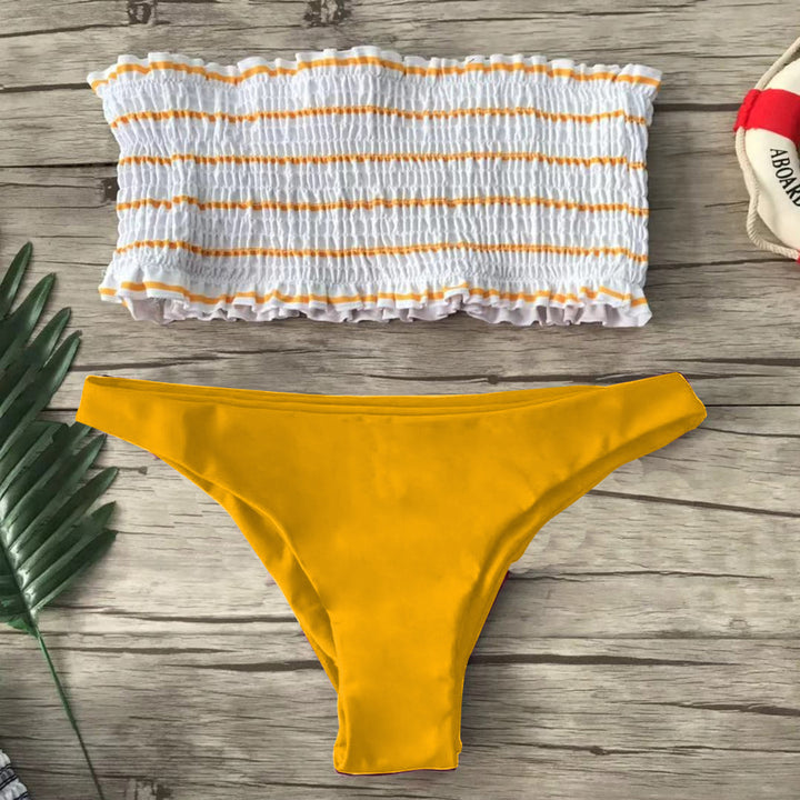 Damen Bandeau-Bikini-Set mit feinem Rüschen-Design Echo Archiv