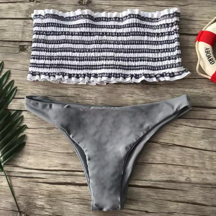 Damen Bandeau-Bikini-Set mit feinem Rüschen-Design Echo Archiv
