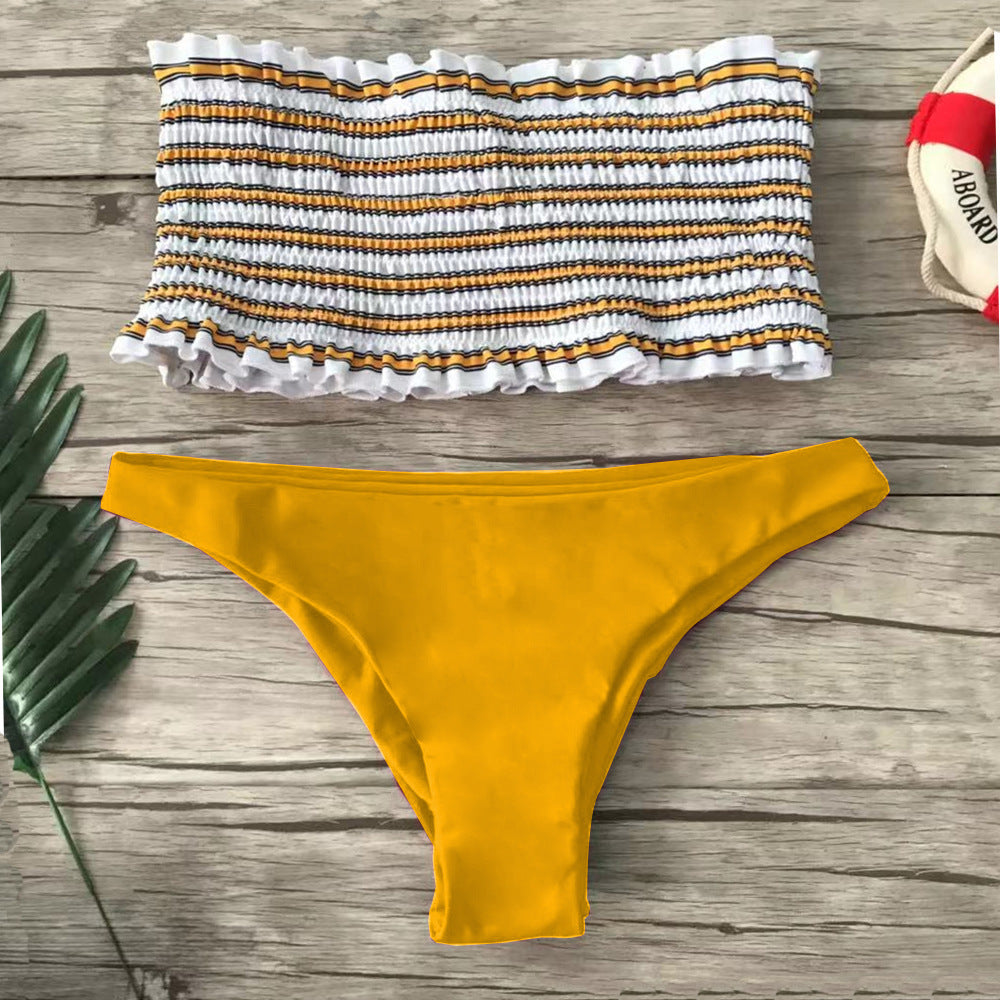 Damen Bandeau-Bikini-Set mit feinem Rüschen-Design Echo Archiv