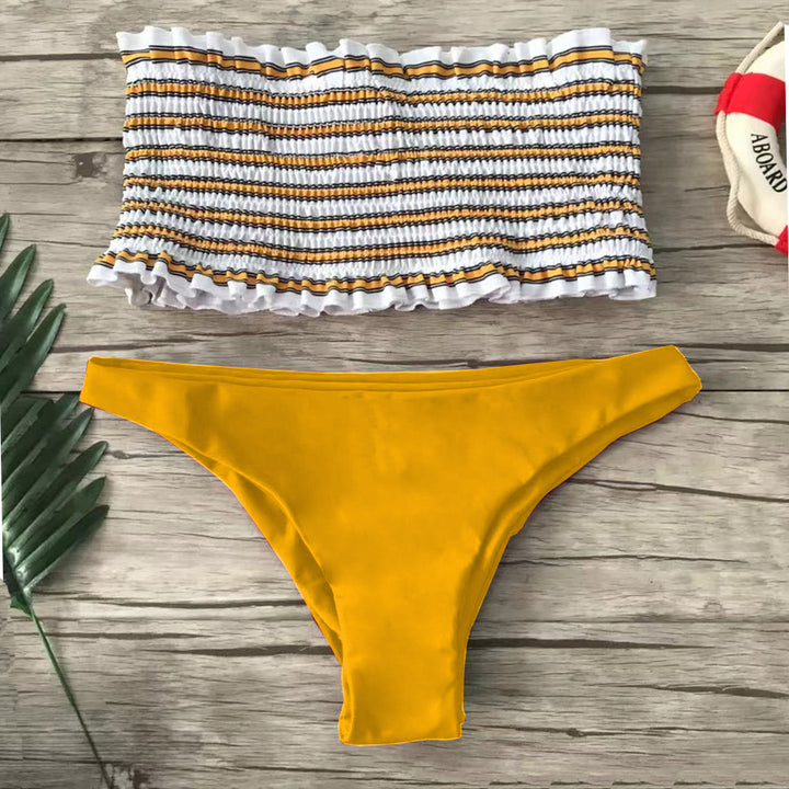 Damen Bandeau-Bikini-Set mit feinem Rüschen-Design Echo Archiv