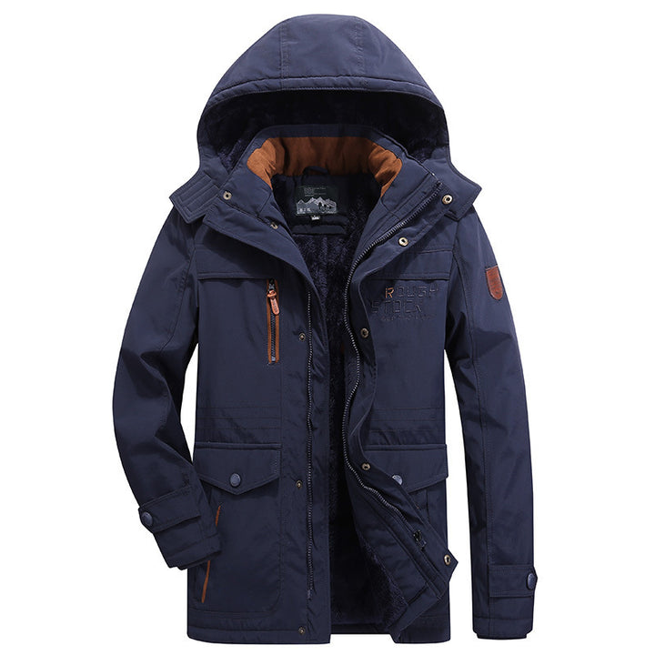 Herren nan gefütterte Winterparka mit Teddyfutter, abnehmbarer Kapuze und multiplen Taschen Echo Archiv