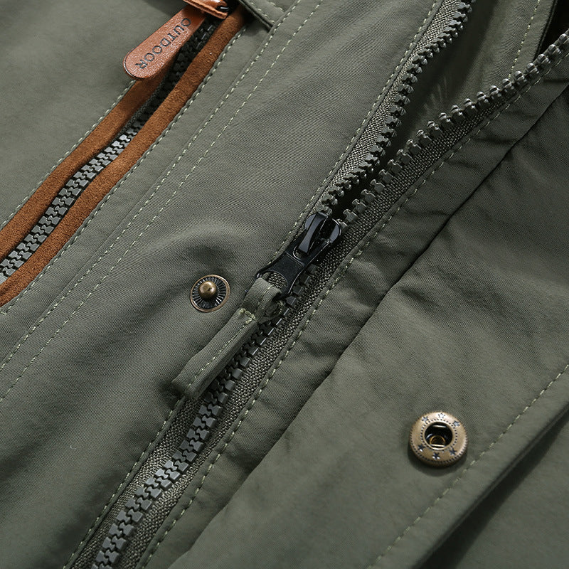 Herren nan gefütterte Winterparka mit Teddyfutter, abnehmbarer Kapuze und multiplen Taschen Echo Archiv