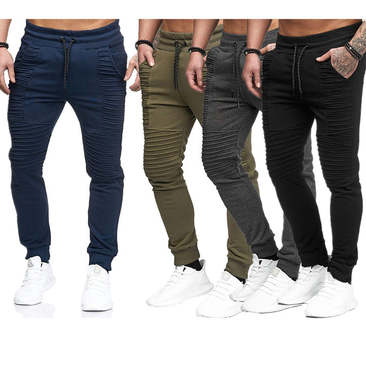 Herren sportliche Slim-Fit Jogginghose mit modischen Rippdetails Echoarchiv