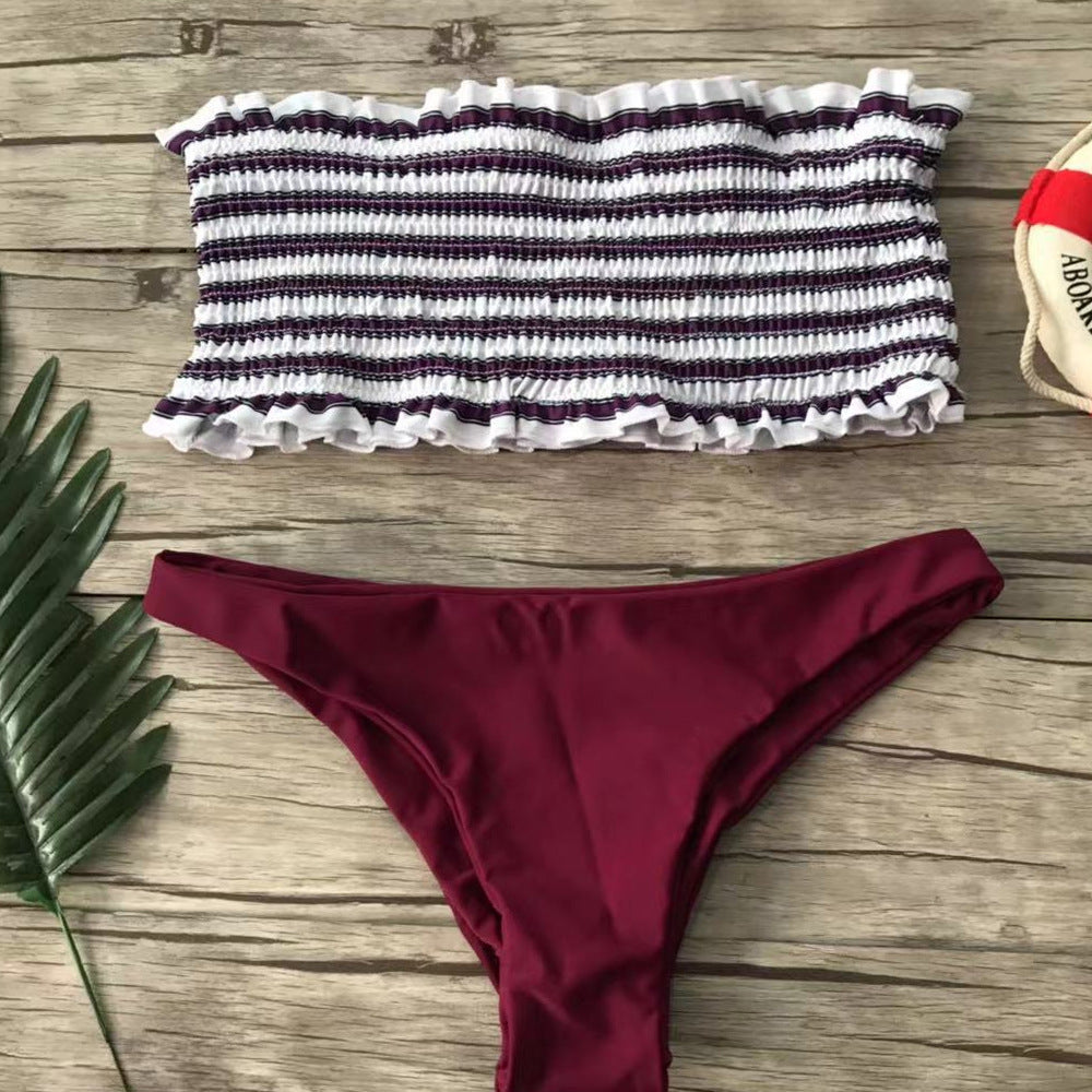 Damen Bandeau-Bikini-Set mit feinem Rüschen-Design Echo Archiv
