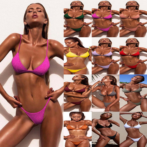 Damen Triangel-Bikini mit feinem Rippdesign Echo Archiv
