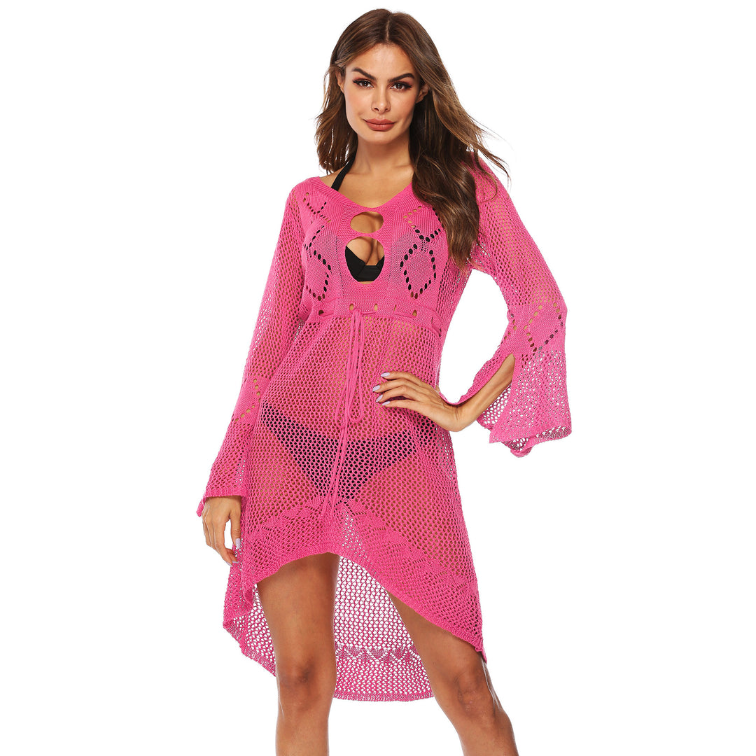 Damen luftiger Strandkimono mit eleganten Häkelmustern Echo Archiv