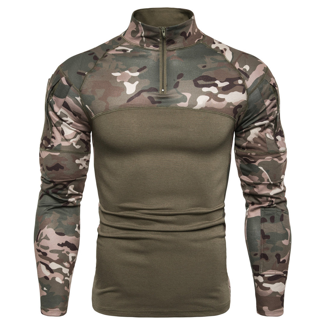 Herren Sportlicher Langarmpullover mit strukturiertem Design und praktischem Reißverschluss Echoarchiv