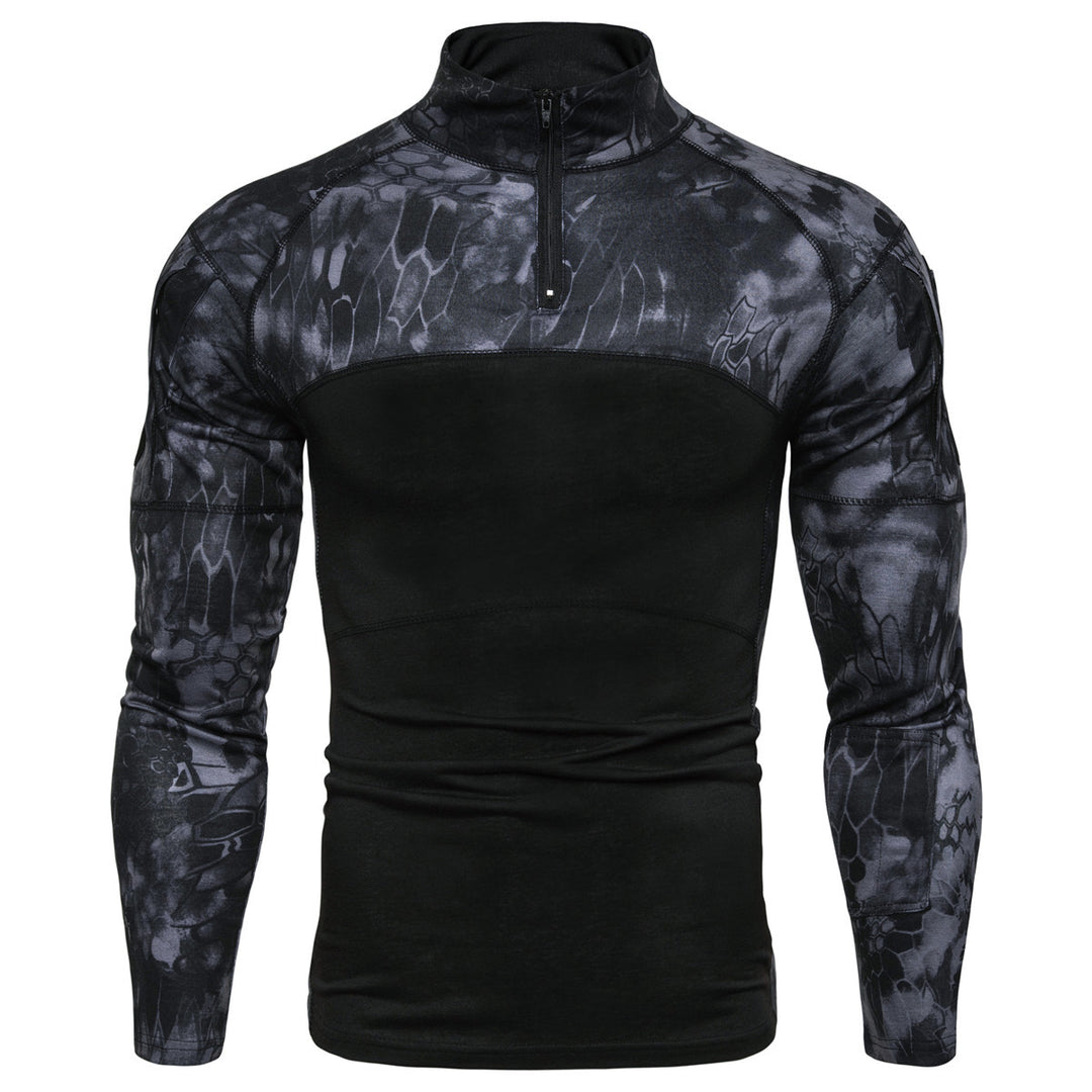 Herren Sportlicher Langarmpullover mit strukturiertem Design und praktischem Reißverschluss Echoarchiv