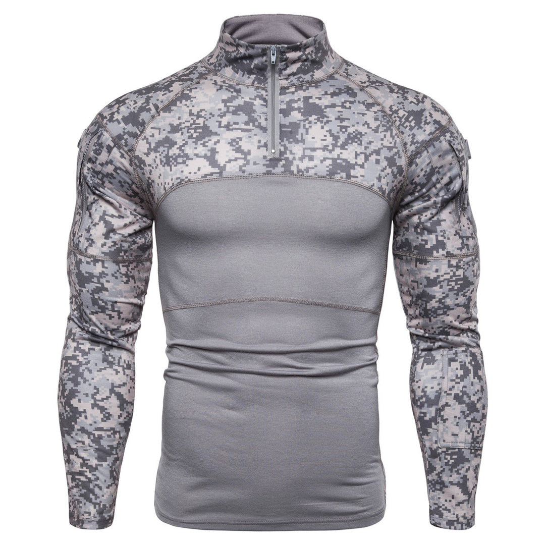 Herren Sportlicher Langarmpullover mit strukturiertem Design und praktischem Reißverschluss Echoarchiv