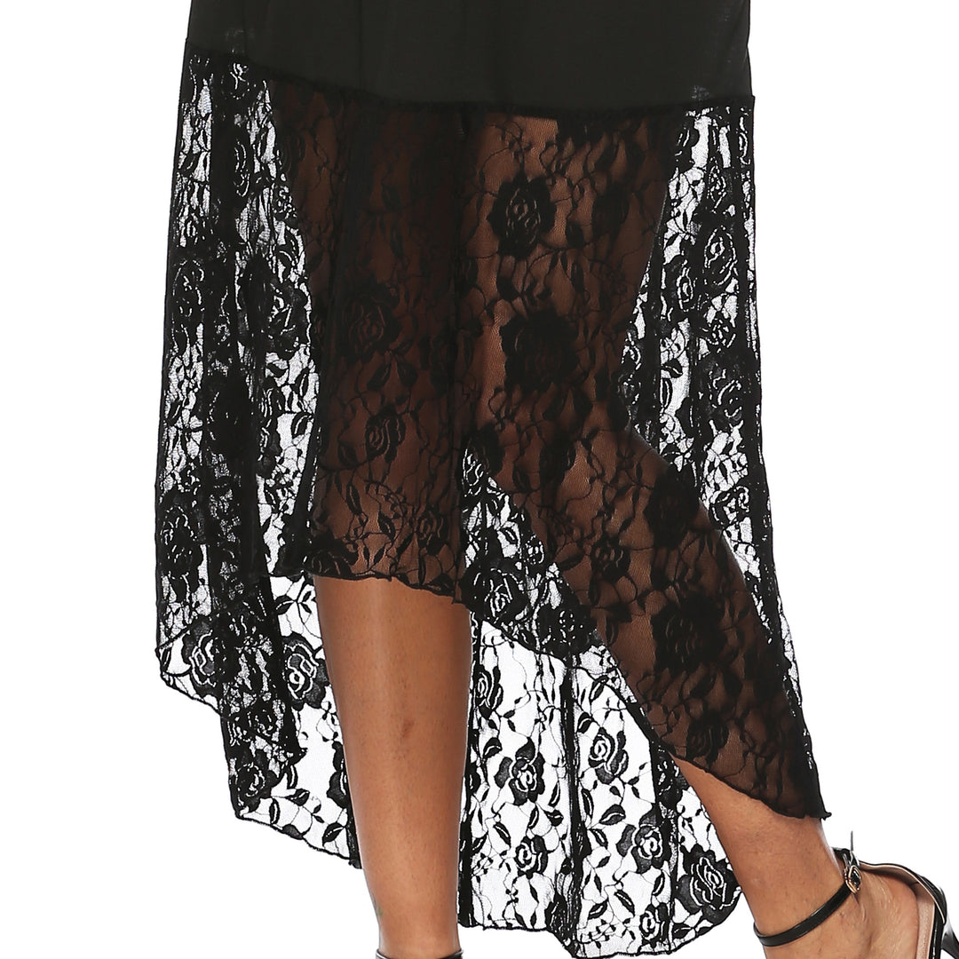 Damen Maxikleid mit romantischen Spitzenakzenten Echo Archiv