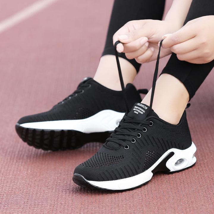 Damen nan leichte Strick-Fitnesssneaker mit sichtbarer Luftkammer-Dämpfung und viskoelastischer Innensohle Echo Archiv