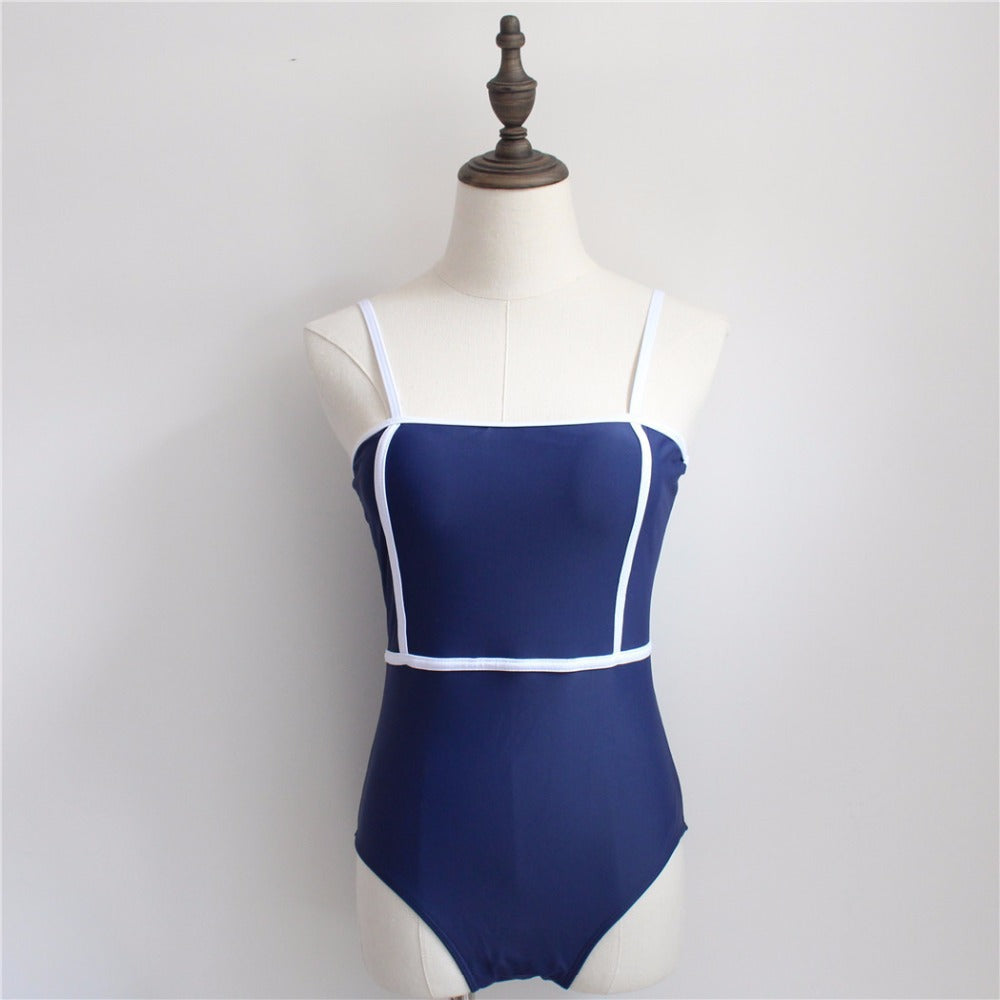 Damen Eleganter Hochgeschnittener Badeanzug Echo Archiv