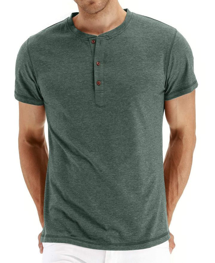 Herren Kurzarmshirt mit innovativem Knopfdesign Echoarchiv