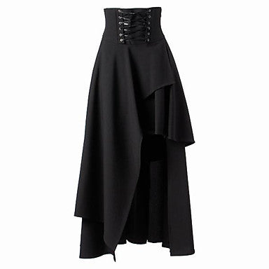 Damen Eleganter asymmetrischer Rock mit Schnürung Echoarchiv