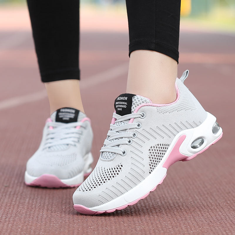 Damen nan leichte Strick-Fitnesssneaker mit sichtbarer Luftkammer-Dämpfung und viskoelastischer Innensohle Echo Archiv