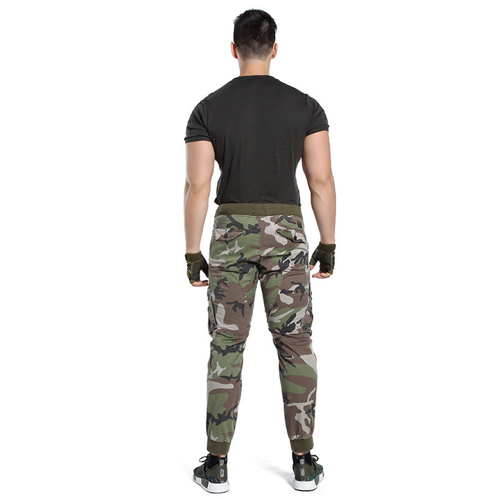 Herren Cargohose im Army-Stil mit elastischem Bund, Kordelzug und Bündchen Echoarchiv