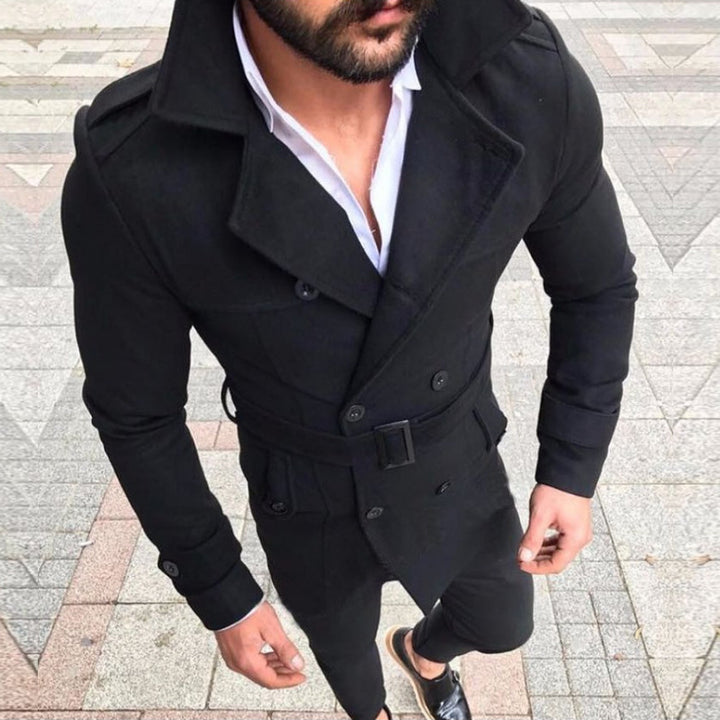 Herren stylischer, taillierter Designermantel Echoarchiv