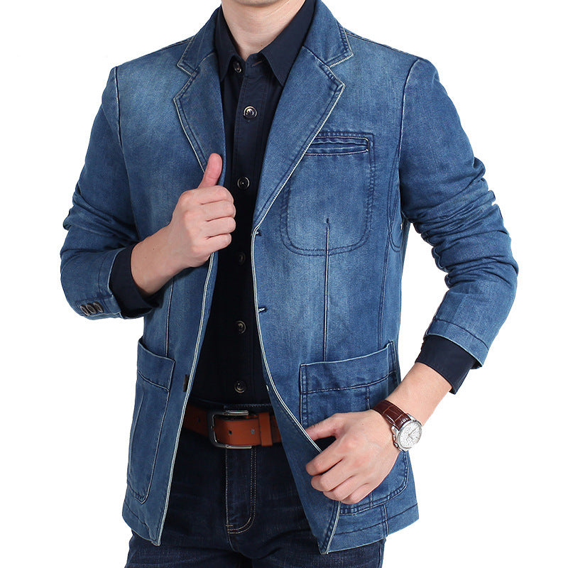 Herren Denim Freizeitblazer Echo Archiv