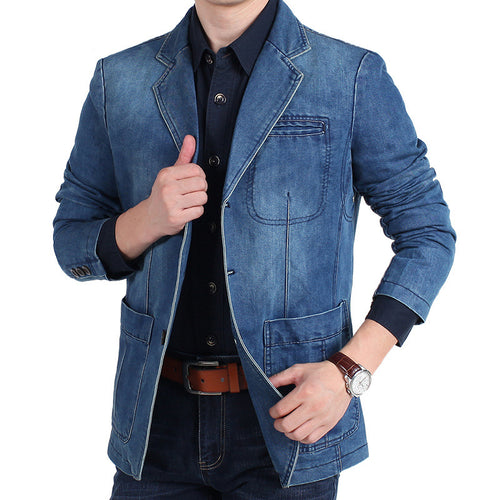 Herren Denim Freizeitblazer Echo Archiv