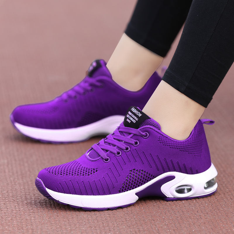 Damen nan leichte Strick-Fitnesssneaker mit sichtbarer Luftkammer-Dämpfung und viskoelastischer Innensohle Echo Archiv