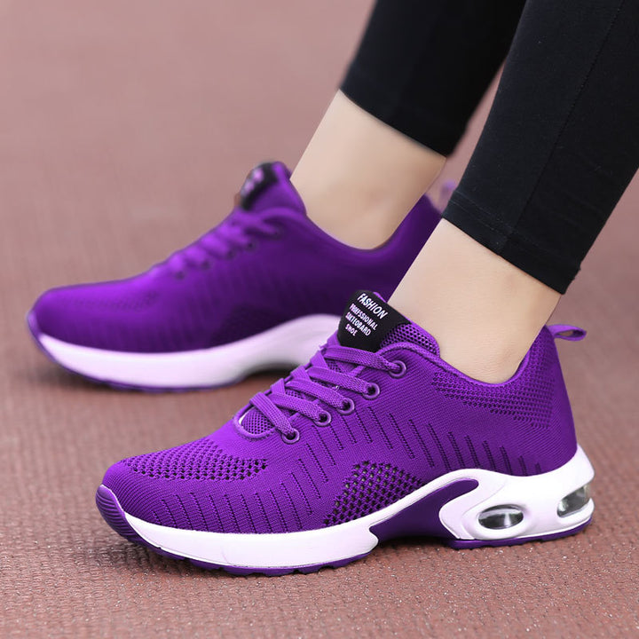 Damen nan leichte Strick-Fitnesssneaker mit sichtbarer Luftkammer-Dämpfung und viskoelastischer Innensohle Echo Archiv