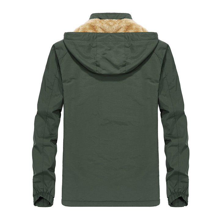 Herren Softshell-Outdoorjacke mit Teddy-Innenfutter, winddicht und Kapuze Echoarchiv