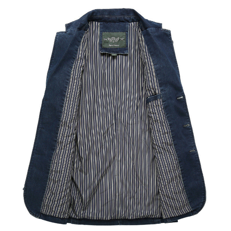Herren Denim Freizeitblazer Echo Archiv