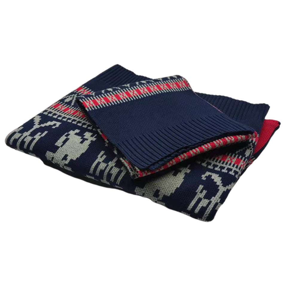 Unisex-Strickpullover mit geometrischem Muster, Stehkragen