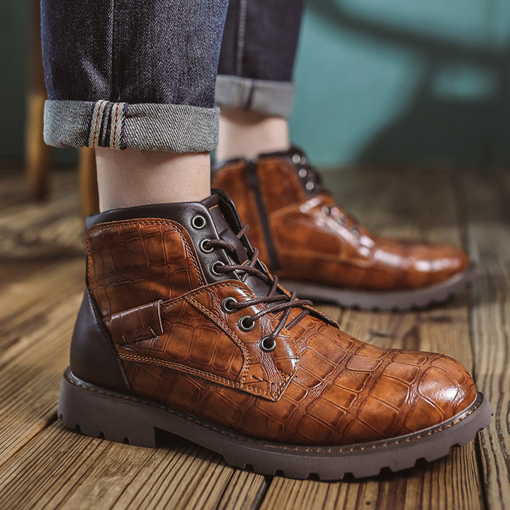 Herren-Stiefel im Retro-Stil mit Reißverschluss