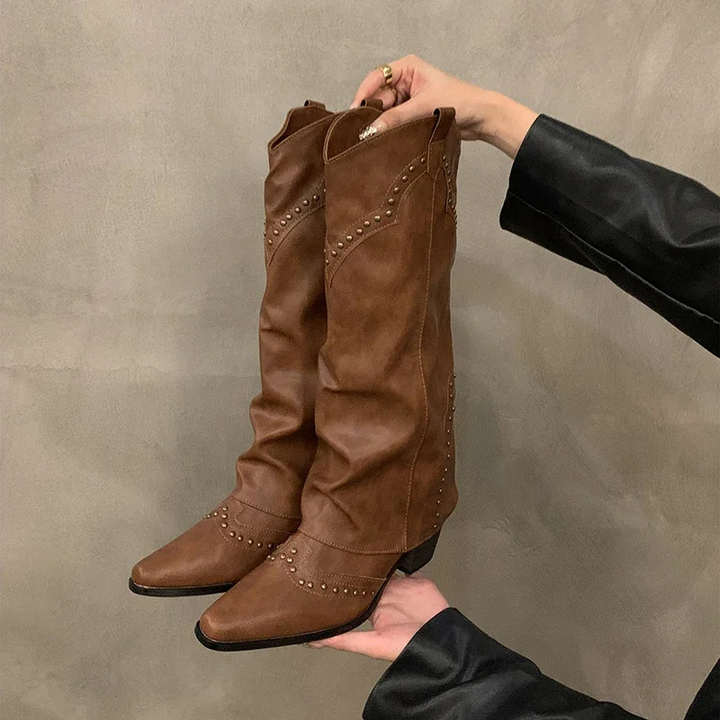 Knöchelstiefel Cowboy Stiefel Damen – Lioré