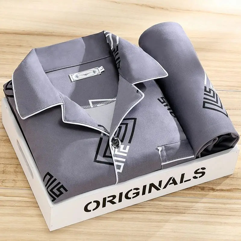 Gestreiftes Pyjama-Set Herren - Haushaltsensemble – Averon