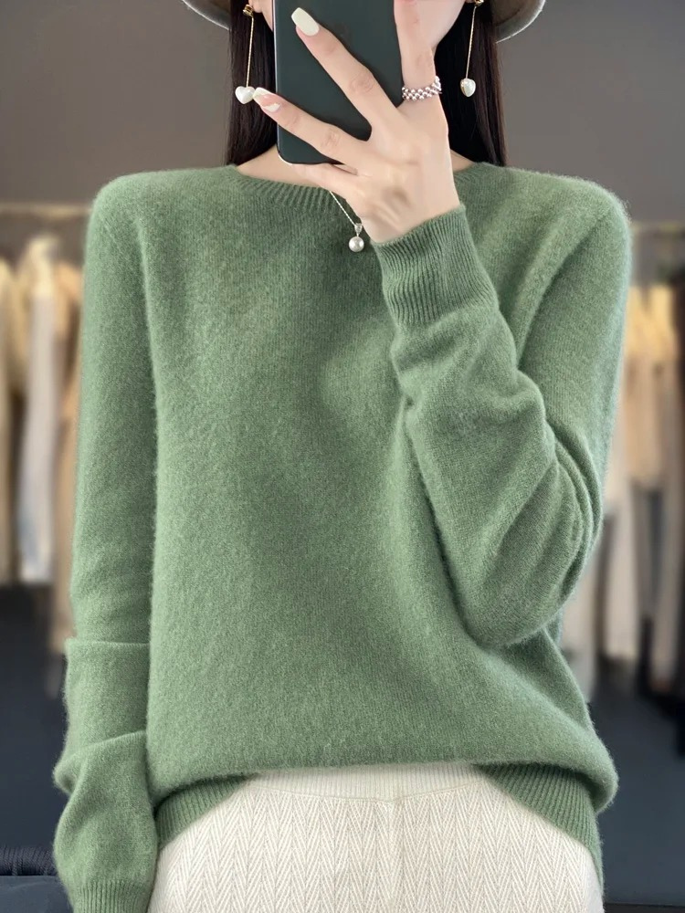 Echoarchiv | Pullover Damen Runder Ausschnitt Weicher und Eleganter Strickpullover