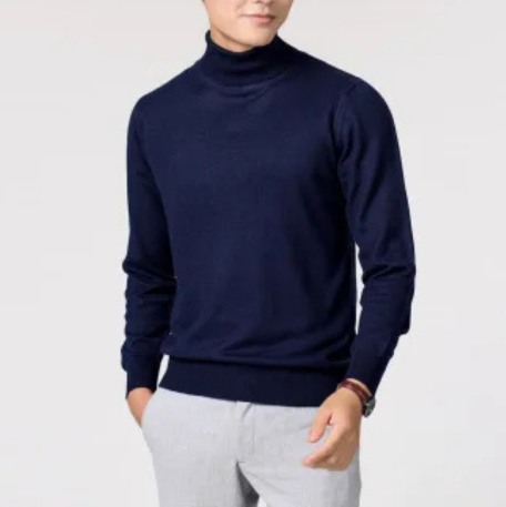 Eleganter Rollkragenpullover Herren | Klassischer Strickpullover – Terenzo