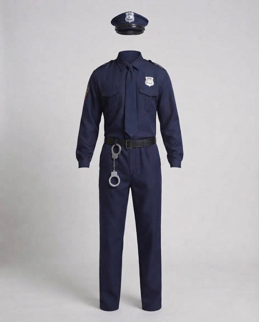 Herren-Polizeiuniform mit authentischen Details und hochwertigem Material Echo Archiv