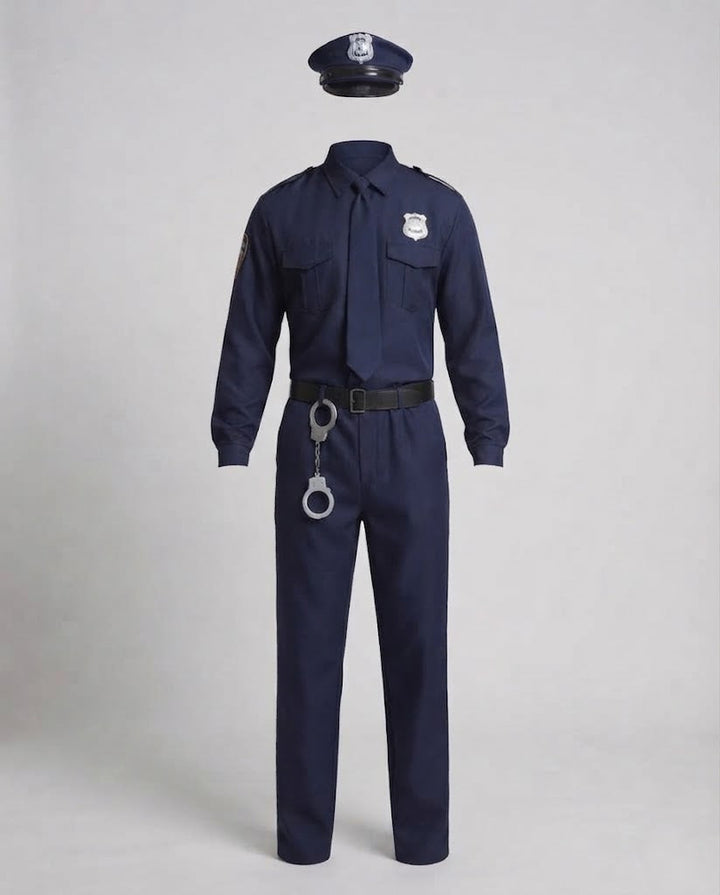 Herren-Polizeiuniform mit authentischen Details und hochwertigem Material Echo Archiv