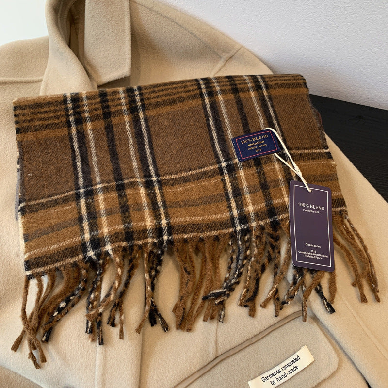 Karierter Schal im Retro-Stil für Damen und Herren