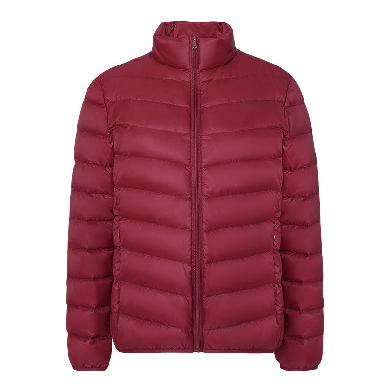 Leichte Damen-Daunenjacke mit Stehkragen