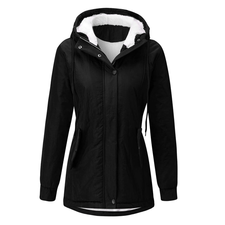 Damen-Parka mit Kapuze und Lammfell-Futter