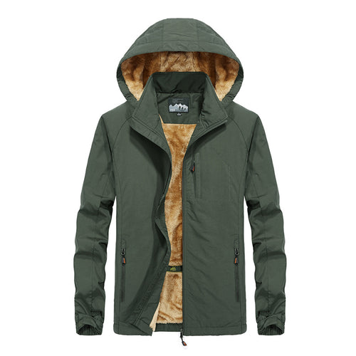 Herren Softshell-Outdoorjacke mit Teddy-Innenfutter, winddicht und Kapuze Echoarchiv