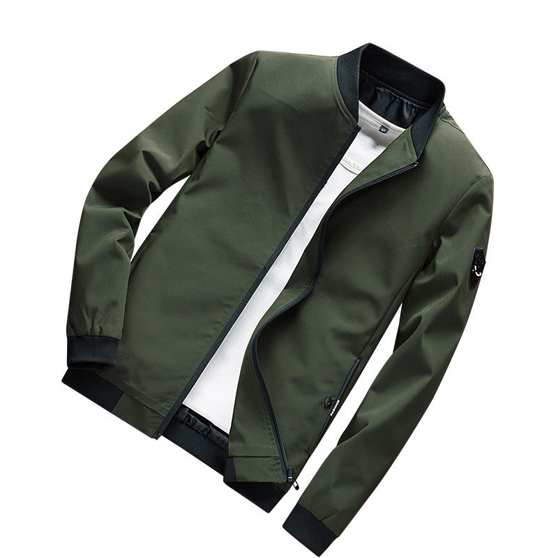 Herren Minimalistischer Softshell-Blouson mit elastischen Bündchen und verdecktem Reißverschluss Echoarchiv