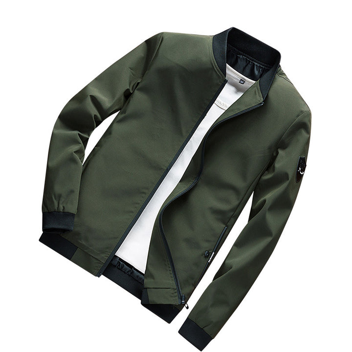 Herren Minimalistischer Softshell-Blouson mit elastischen Bündchen und verdecktem Reißverschluss Echoarchiv