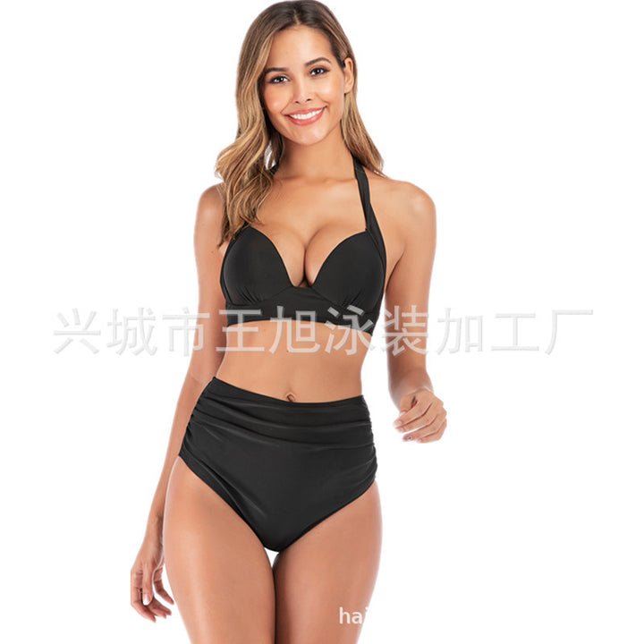 Damen Bandeau-Bikini mit stilvollen Streifen und verstellbaren Trägern Echo Archiv